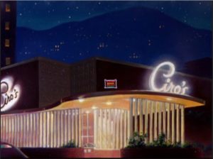 A still from the cartoon "Hollywood's Night Out" shows the Ciro's exterior