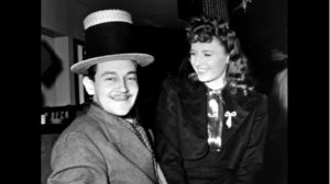 Preston Sturges and Barbara Stanwyck during the filming of The Lady Eve